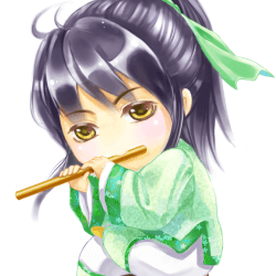 吹笛子 play the flute